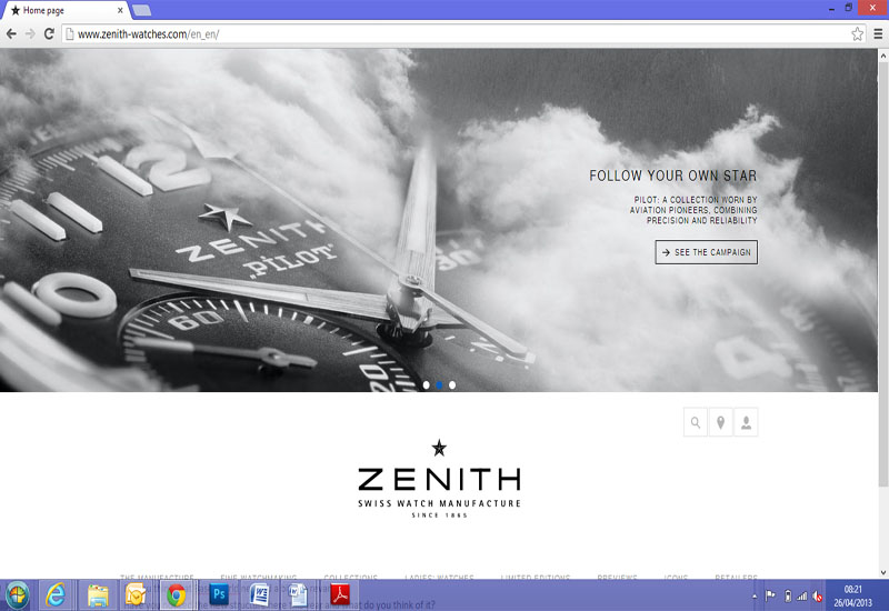 Zenith website use